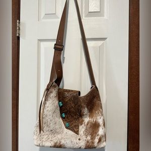 Authentic cowhide & leather bag